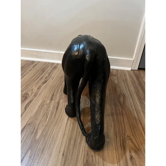 Vintage Large Panther Sculpture Handcrafted Papier Mache Cat Art Deco 32 Inch Ta